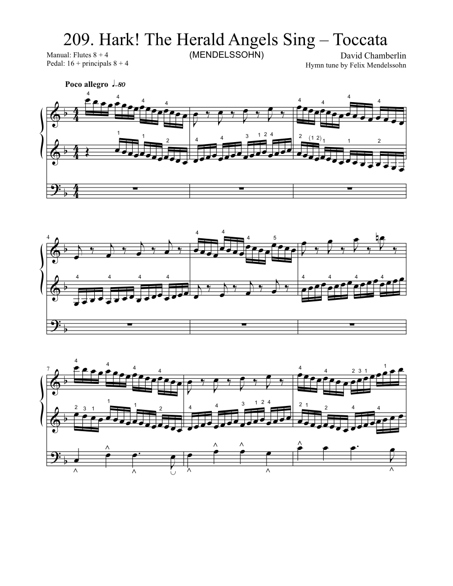 Hark! The Herald Angels Sing (toccata) by David Chamberlin