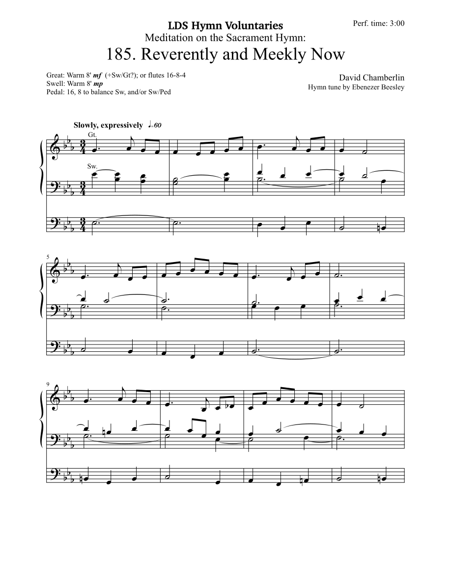 Reverently and Meekly Now by David Chamberlin