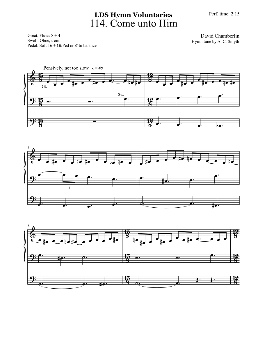 Come unto Him by David Chamberlin
