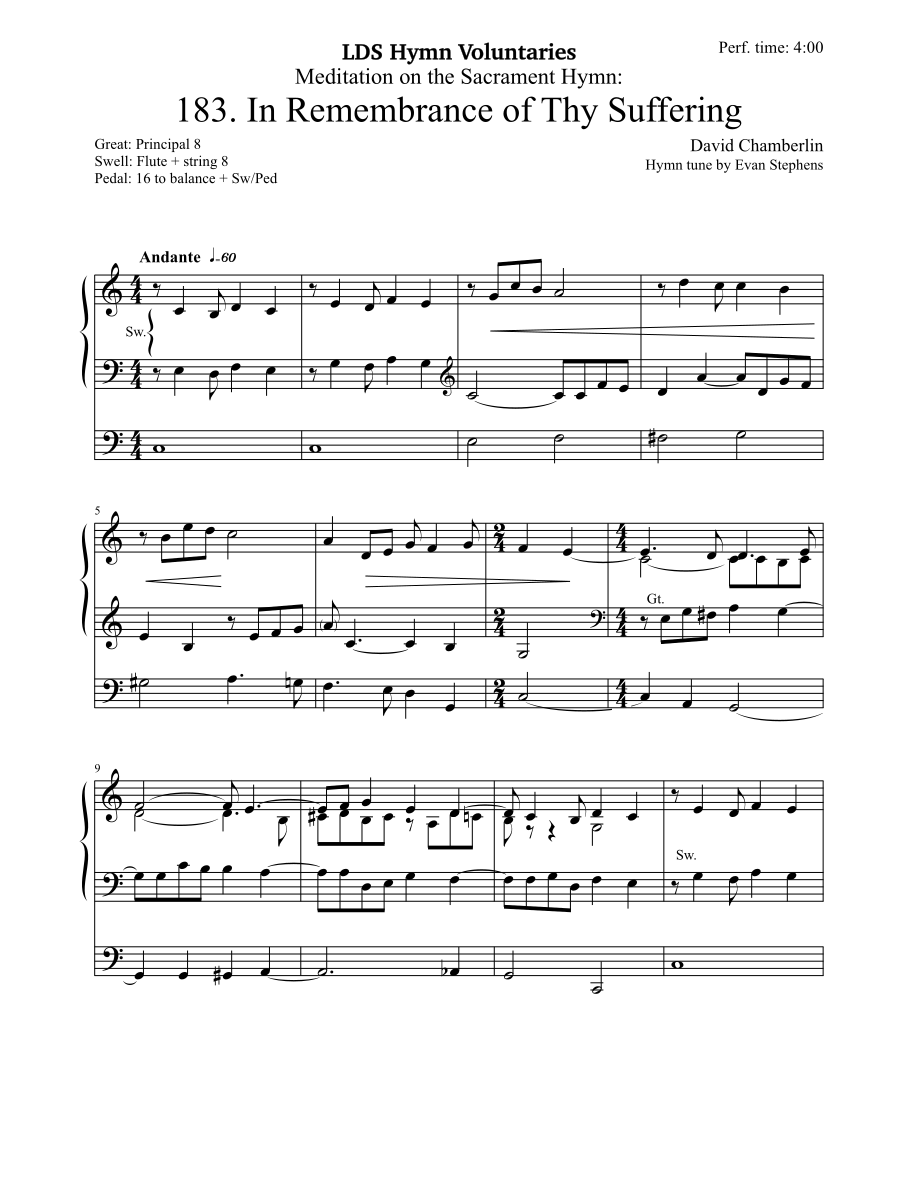 In Remembrance of Thy Suffering by David Chamberlin
