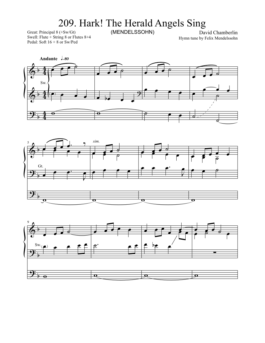 Hark! The Herald Angels Sing by David Chamberlin