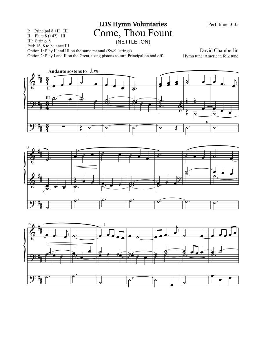 Come Thou Fount by David Chamberlin