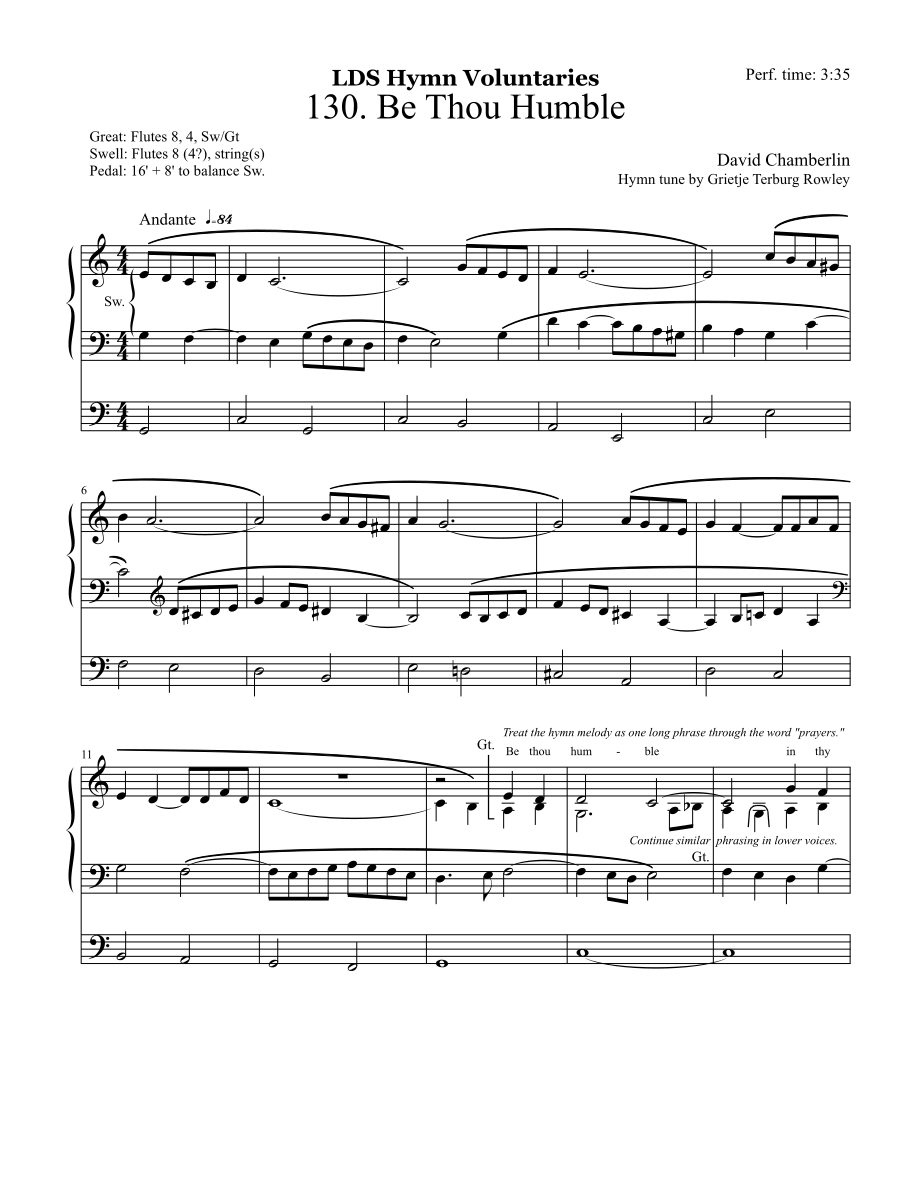 Be Thou Humble by David Chamberlin