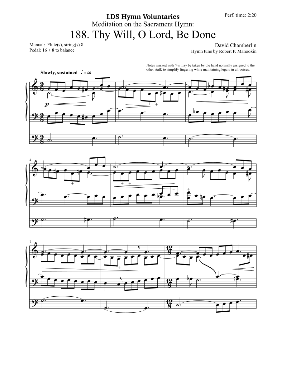 Thy Will, O Lord, Be Done by David Chamberlin